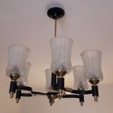 Chandelier with 6 lights from the 1950s/60s.