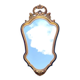 Ancien miroir en bois sculpté doré - 44 x 82 cm