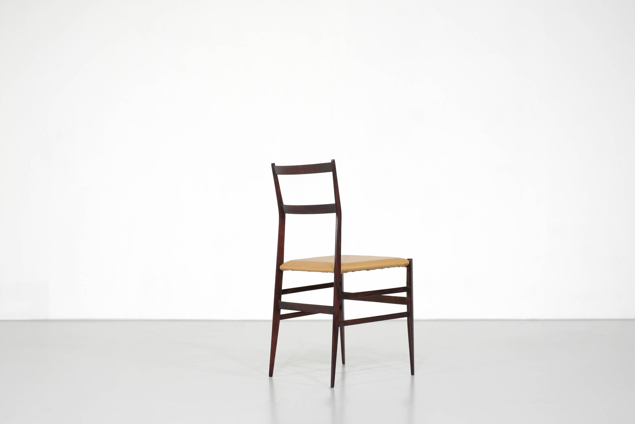 "Superleggera" chair in wood, created by Gio Ponti for Cassina, Italy.