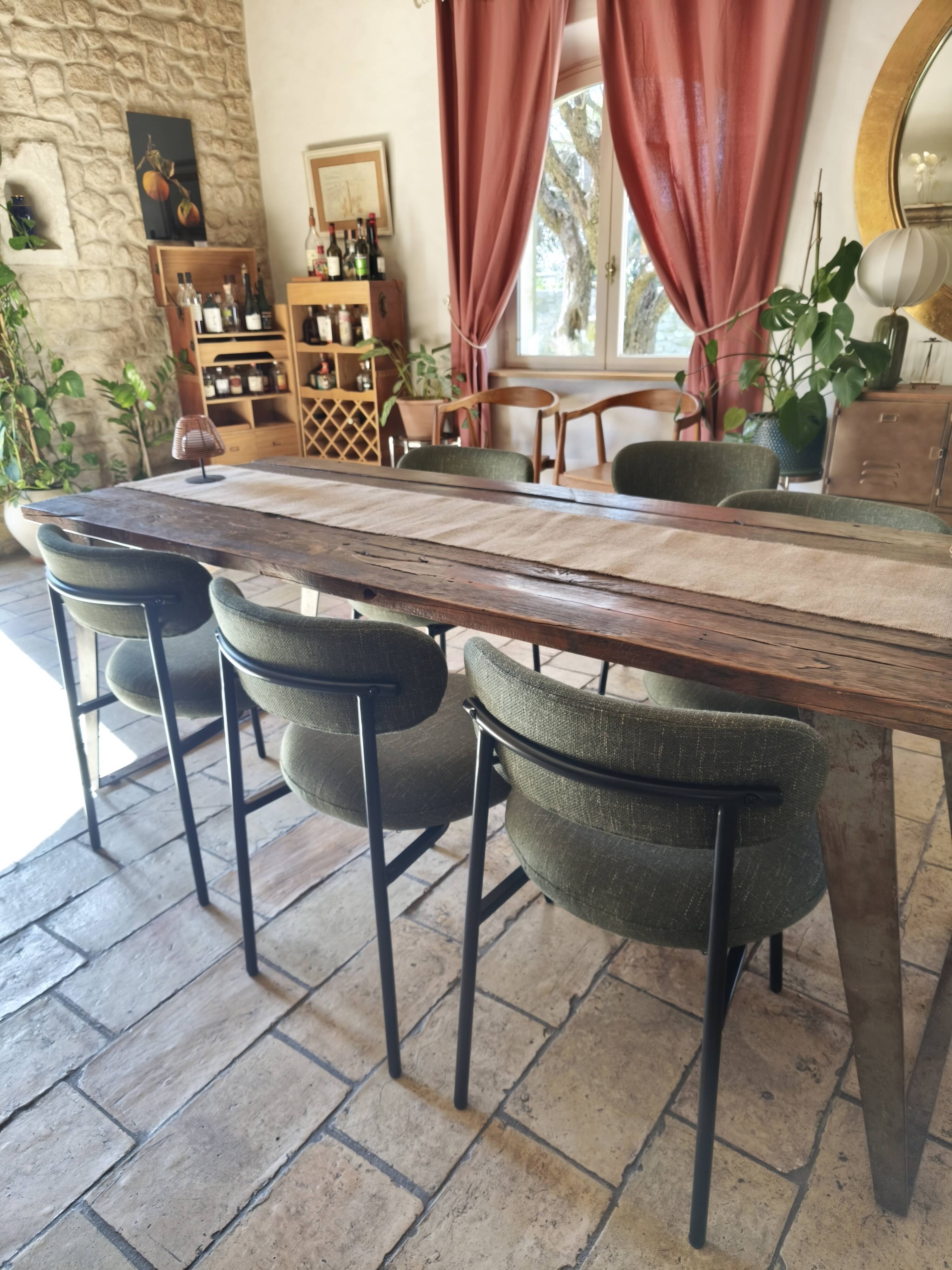 Large Oak Antique Table Wagon