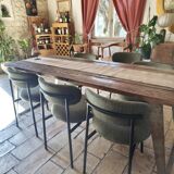 Large Oak Antique Table Wagon
