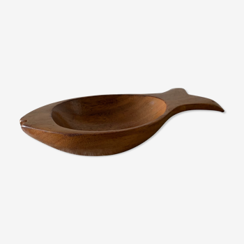 Wooden bowl in the shape of a fish