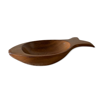 Wooden bowl in the shape of a fish