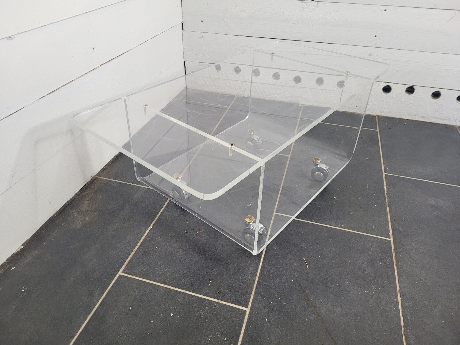 Plexiglas coffee table from the 70s
