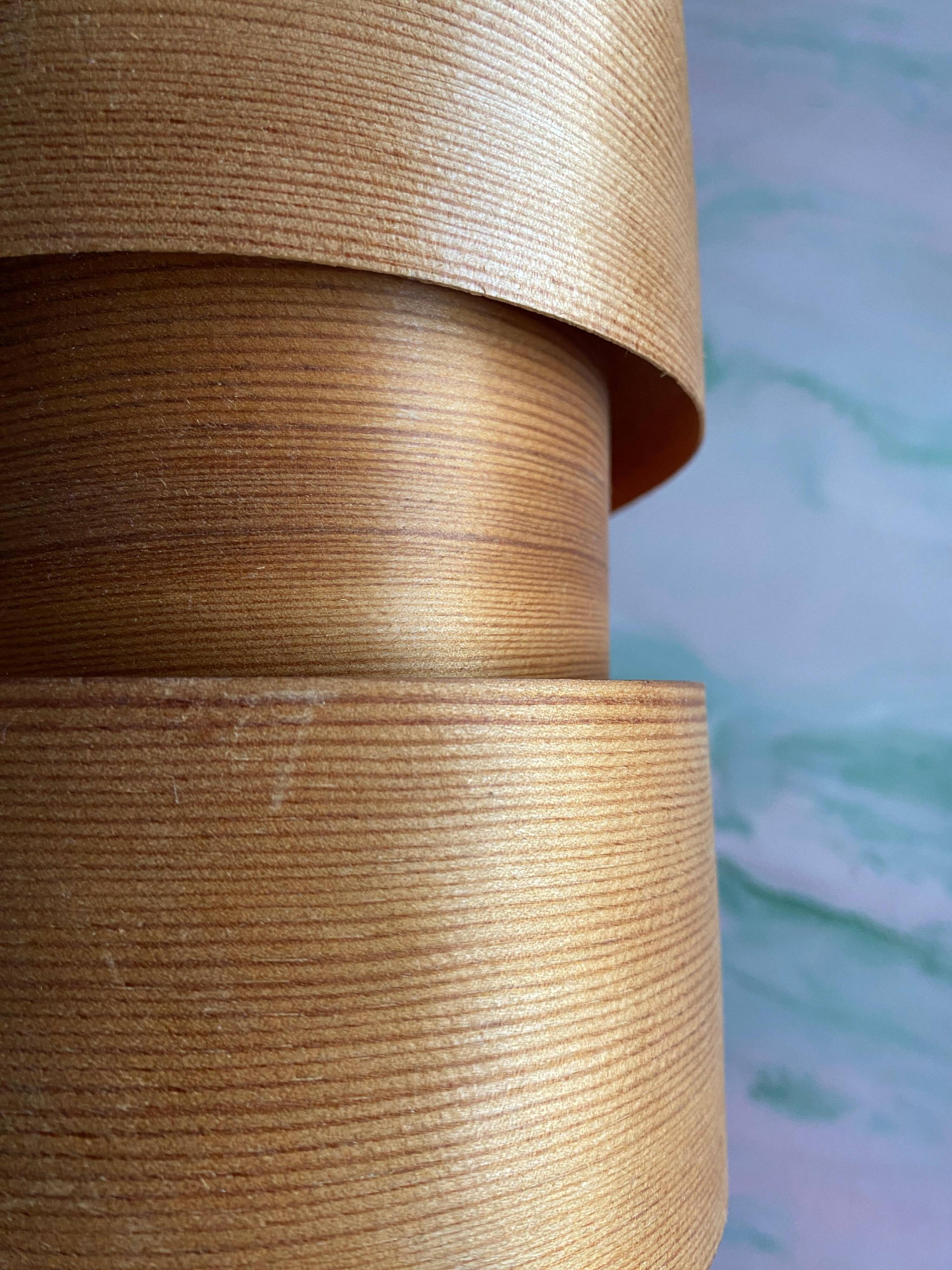 Mid-Century Modern Pine Veneer Wall Lamp by Translandia, Denmark 1960s