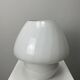 1970s white glass mushroom table lamp