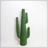 Hand-woven rattan "Saguaro" cactus sculpture 1970 - H:152cm
