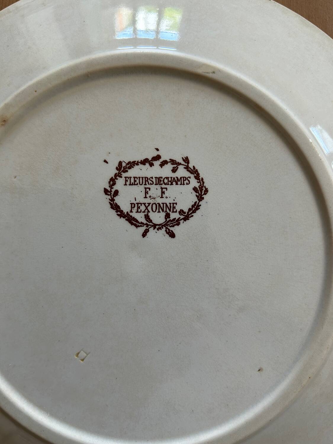 Mismatched set of 6 old flat plates