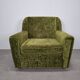 Mid-Century Czechoslovak Green Plush Armchair, 1970s