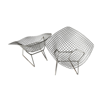 Harry Bertoia, pair of Diamond Chairs