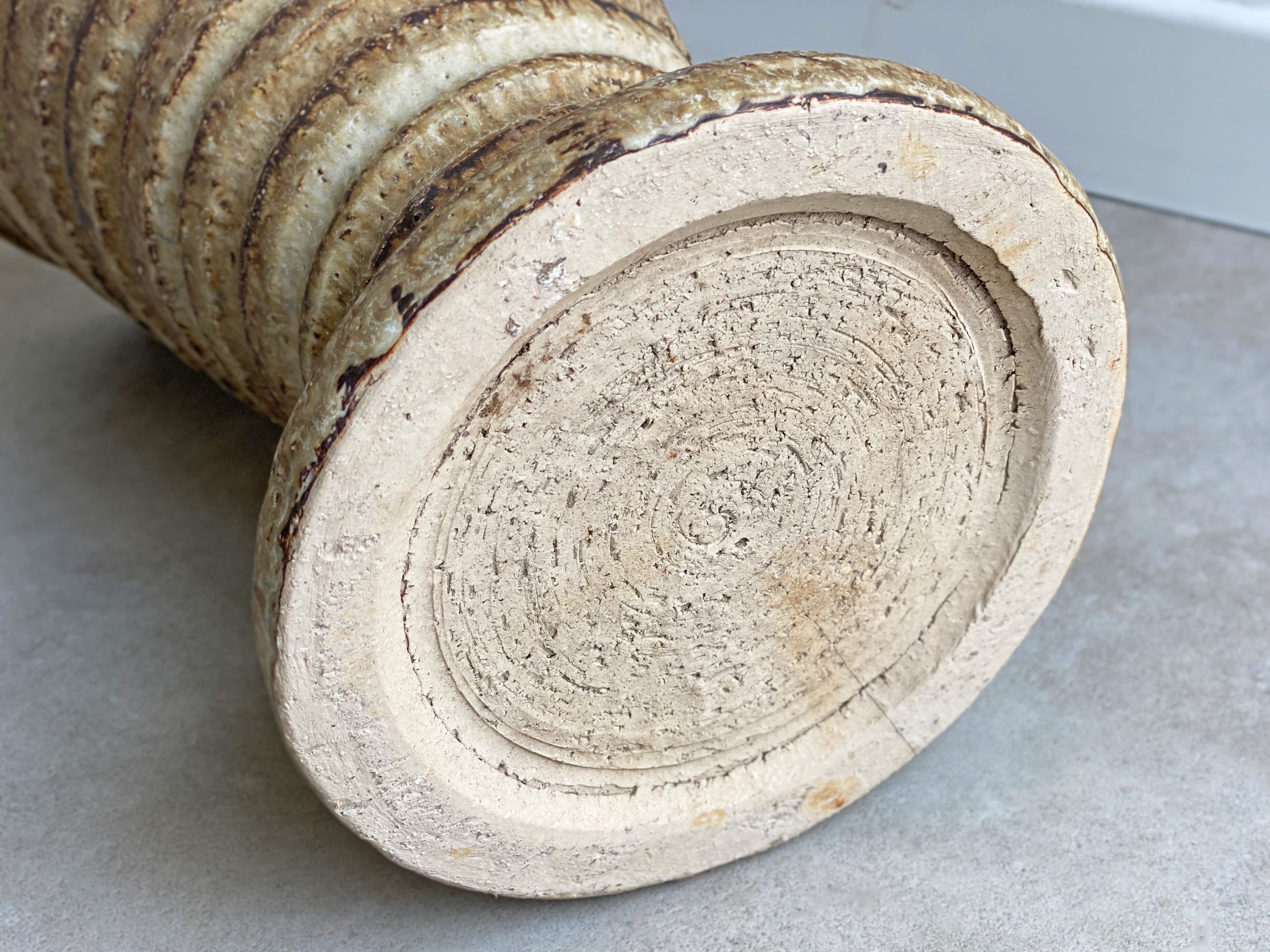 Vintage heavy ceramic diabolo vase