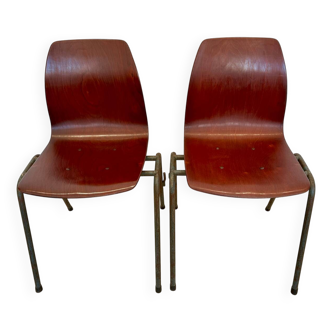 Chaises vintage Pagholz Flötotto – Design industriel allemand – Restaurées