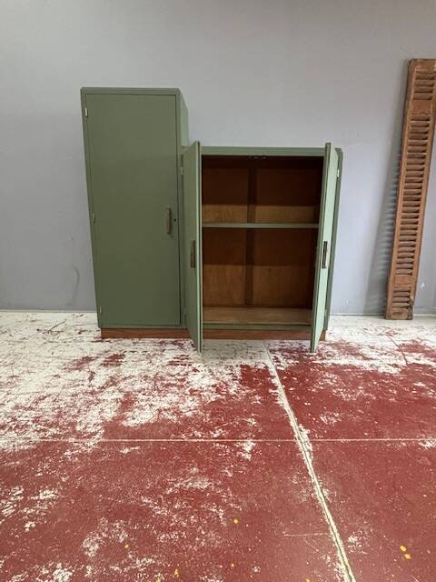 Asymmetrical wardrobe from the 1950s.