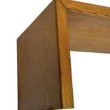 Minimalist vintage teak wood small solid bench