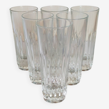 Six vintage bistro anisette glasses