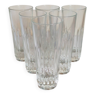 Six verres à anisette de bistrot vintages