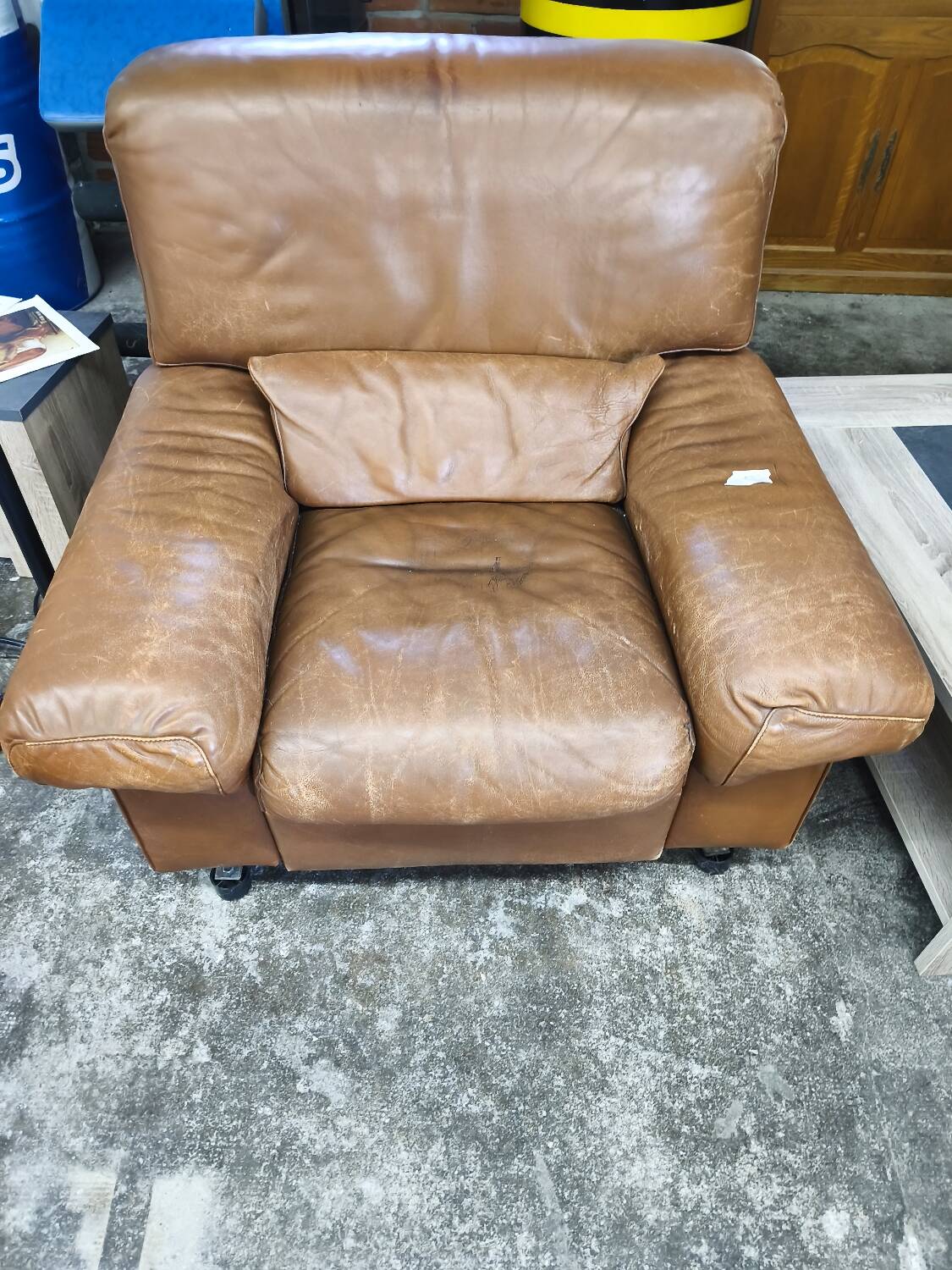 Leather armchair
