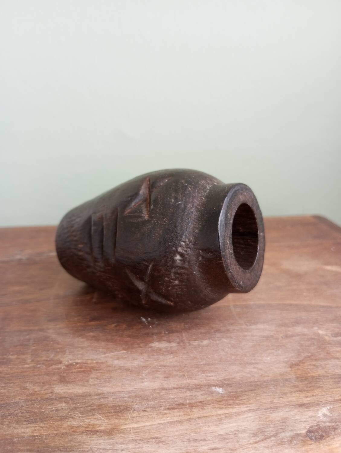 Mini wooden vase
