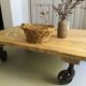 Coffee table on wheels