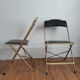Lot de 2 chaises pliantes skai et métal