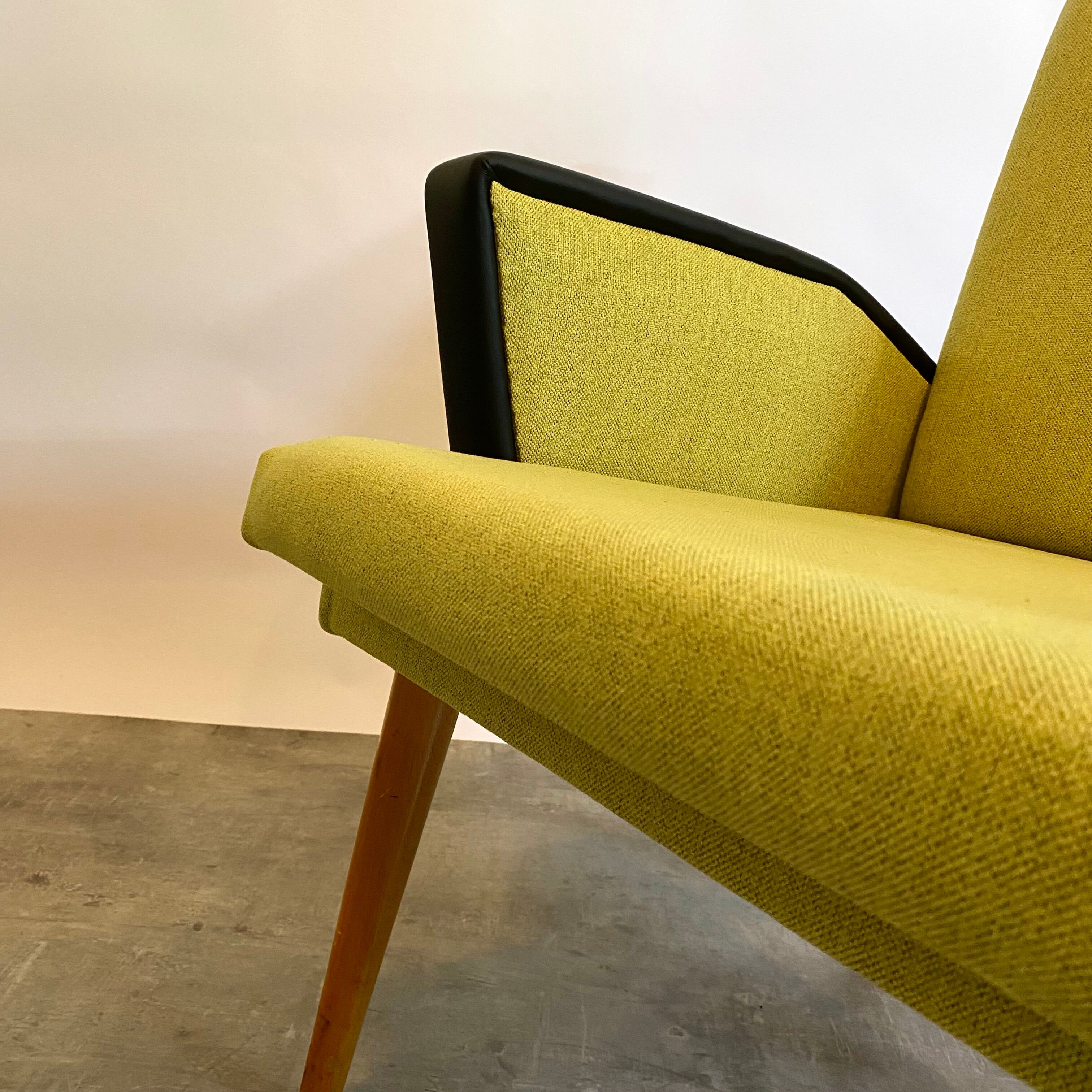 Vintage set Space Age sofa and two chairs for Drevopodnik Brno