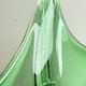 Sculptural Green Murano Style Glass Bowl