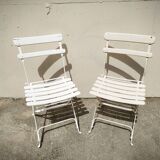 Paire de chaises de jardin anciennes