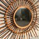 Miroir soleil rotin flammé 79cm