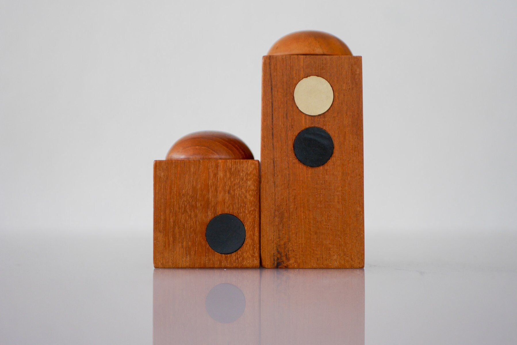 Set of Danish modernist teak salt and pepper shakers, set of 2.