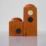 Set of Danish modernist teak salt and pepper shakers, set of 2.