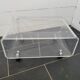 70s transparent plexiglass coffee table