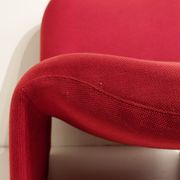 Red Alky armchair by Giancarlo Piretti to Castelli Italy 70s