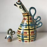 Zoomorphic ceramic bottle, Kéraluc, Georges Allier, 1950s