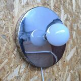 1980 chrome metal wall light