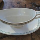 Sarreguemines iron clay sauceboat