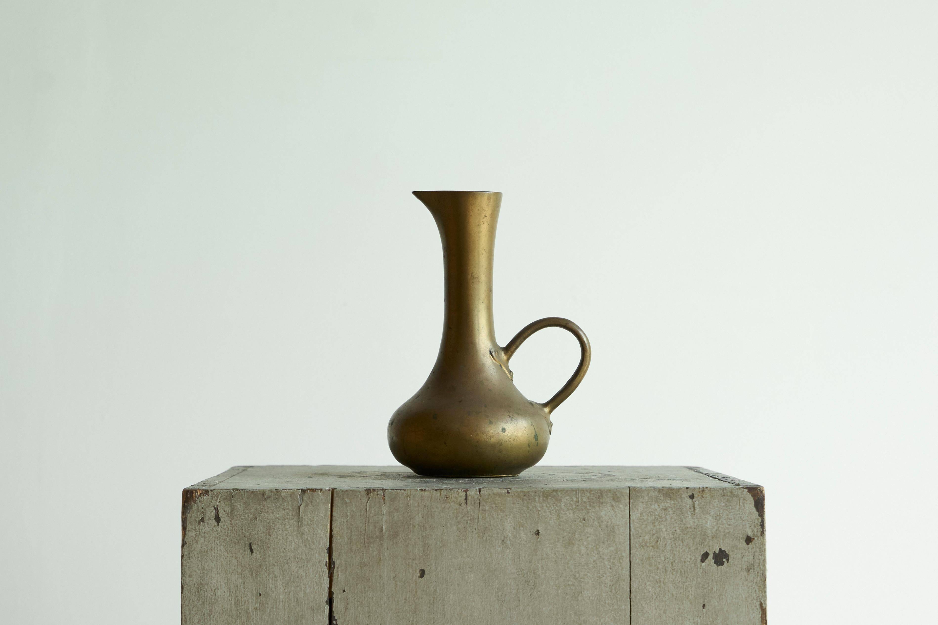 Antique brass fountain from the 19th century.
