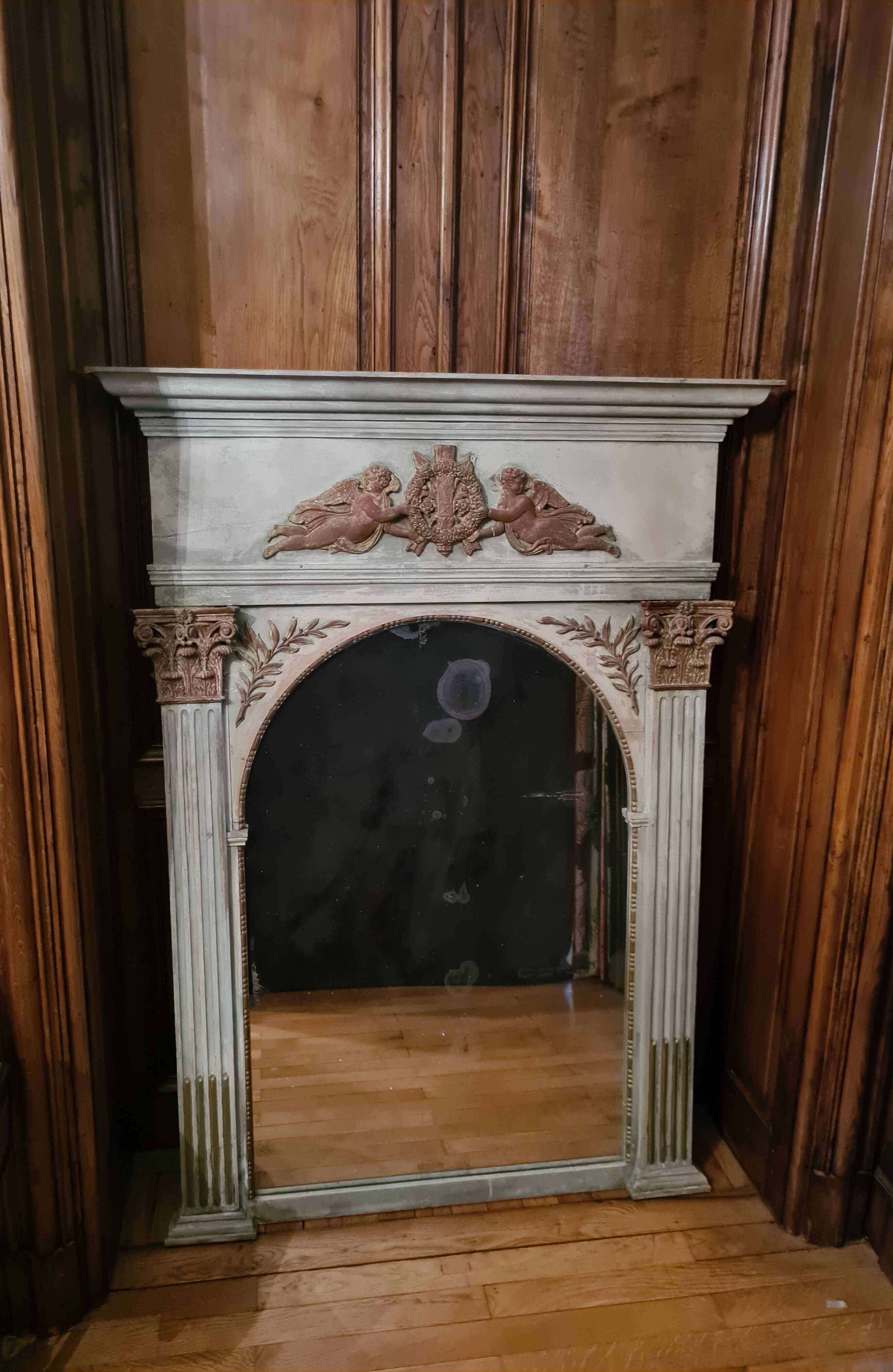 Trumeau in lacquered wood late eighteenth, early nineteenth