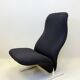 "Concorde" armchair in navy blue by Pierre Paulin, 1960s