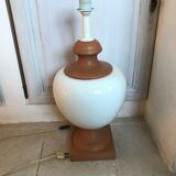 Lampe  en céramique bicolore vintage