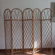 Paravent en rotin vintage