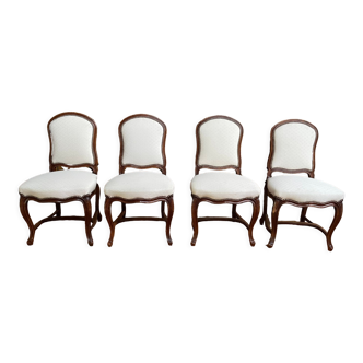 Suite of 4 Louis XV style chairs