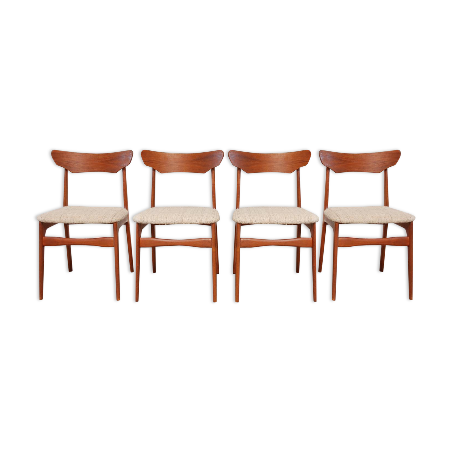 Lot de chaises en teck et chêne de Schiønning & Elgaard 1960