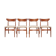 Lot de chaises en teck et chêne de Schiønning & Elgaard 1960