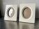 Pair vintage bakelite frames 14.5 cm x 12.5 cm glass 8.5 cm x  6 cm