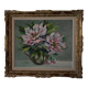 Oil on canvas still life by M. Marrois bouquet of flowers