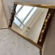 Art deco mirror top in wood and brass gilded 30s