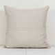 24" x 24" vintage minimalist style hemp pillow with original details, oversize wool turkish kilim