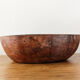 Raw wooden salad bowl