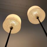 1950s-60s floor lamp with 2 lights - shelf - magazine holder