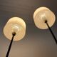 1950s-60s floor lamp with 2 lights - shelf - magazine holder